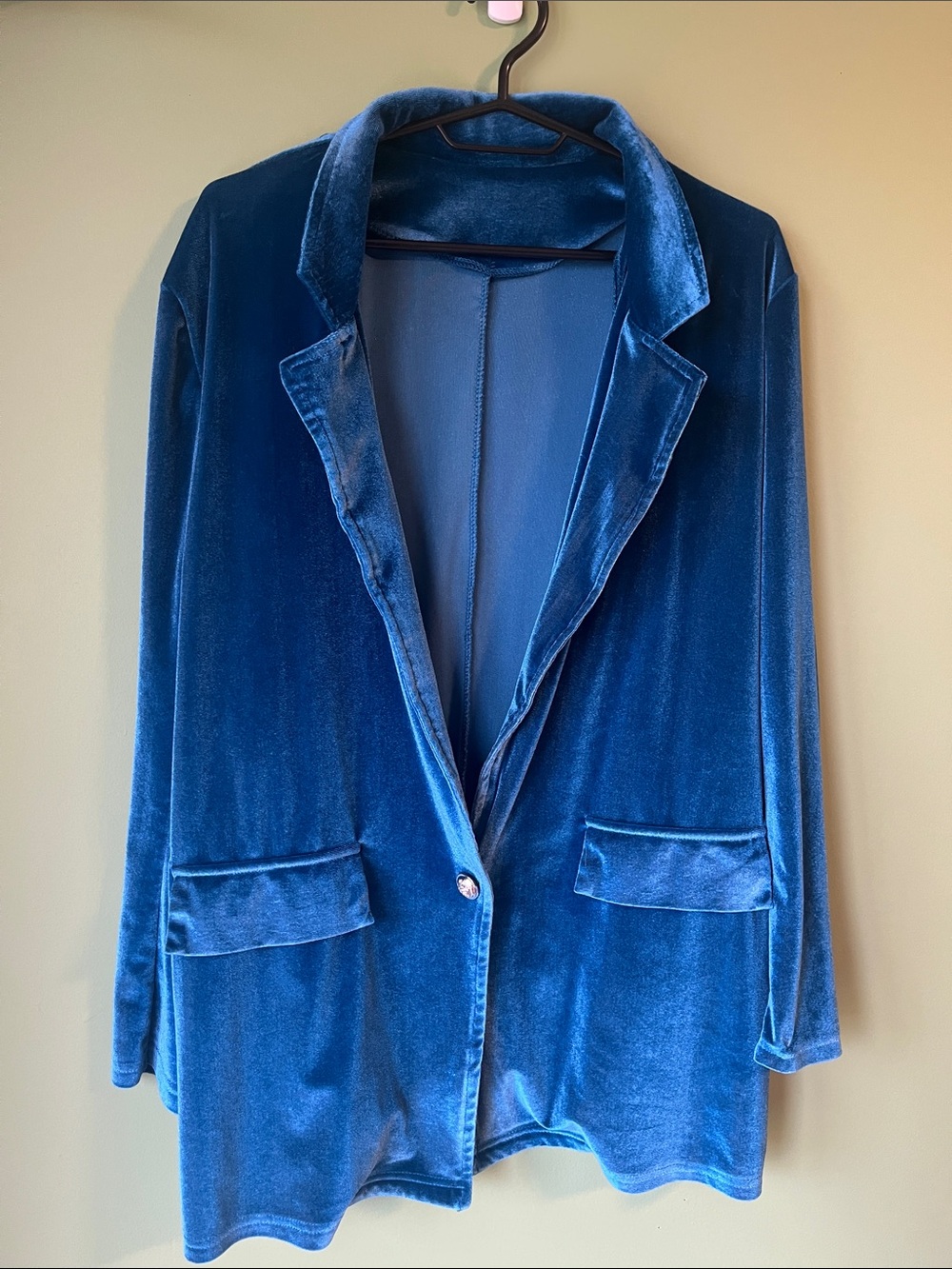 Vintage Blue Velvet Blazer